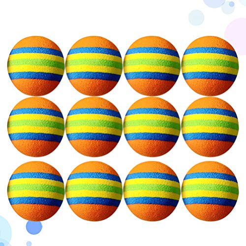 Tomaibaby 12 Stks Regenboog Schuim Golf Training Ballen Huisdier Golfbal Training Sportballen Voor Honden Huisdier… - Image 7