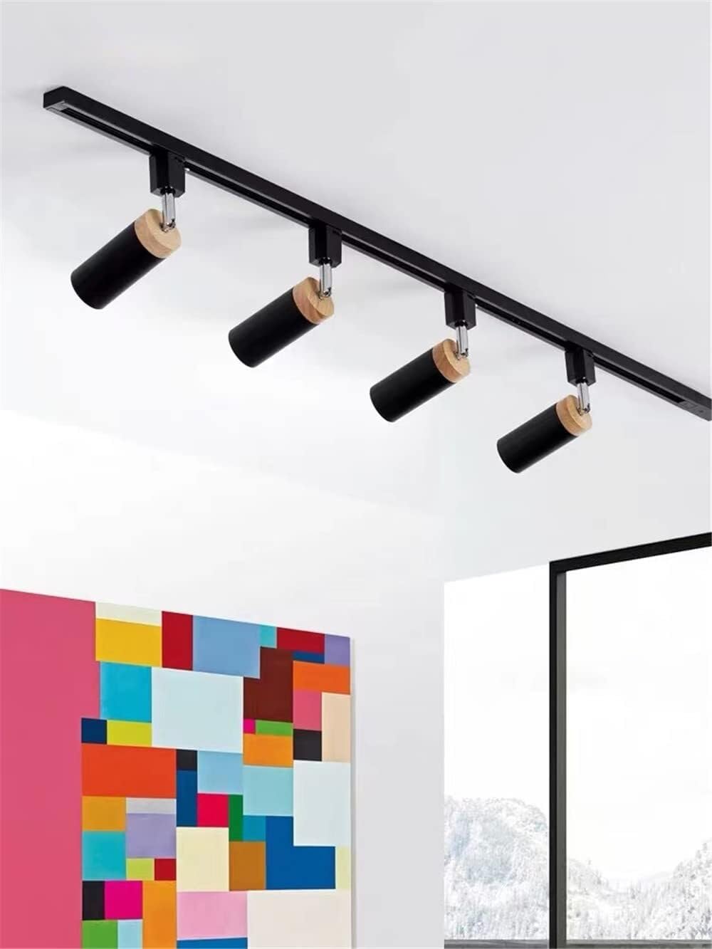 Kit d'éclairage à rail LED à 2 lumières, spot tubulaire moderne semi-encastré avec tête pivotante flexible pour mettre en valeur le meuble de comptoir de cuisine - Gris - 5 luc