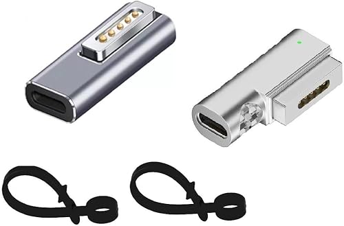 Adaptador magnético USB C hembra a Mag-Safe 2 T Tip AMale compatible con MacBook Pro Air Tipo-C convertidor conector compatible 100W60W85W45W PD