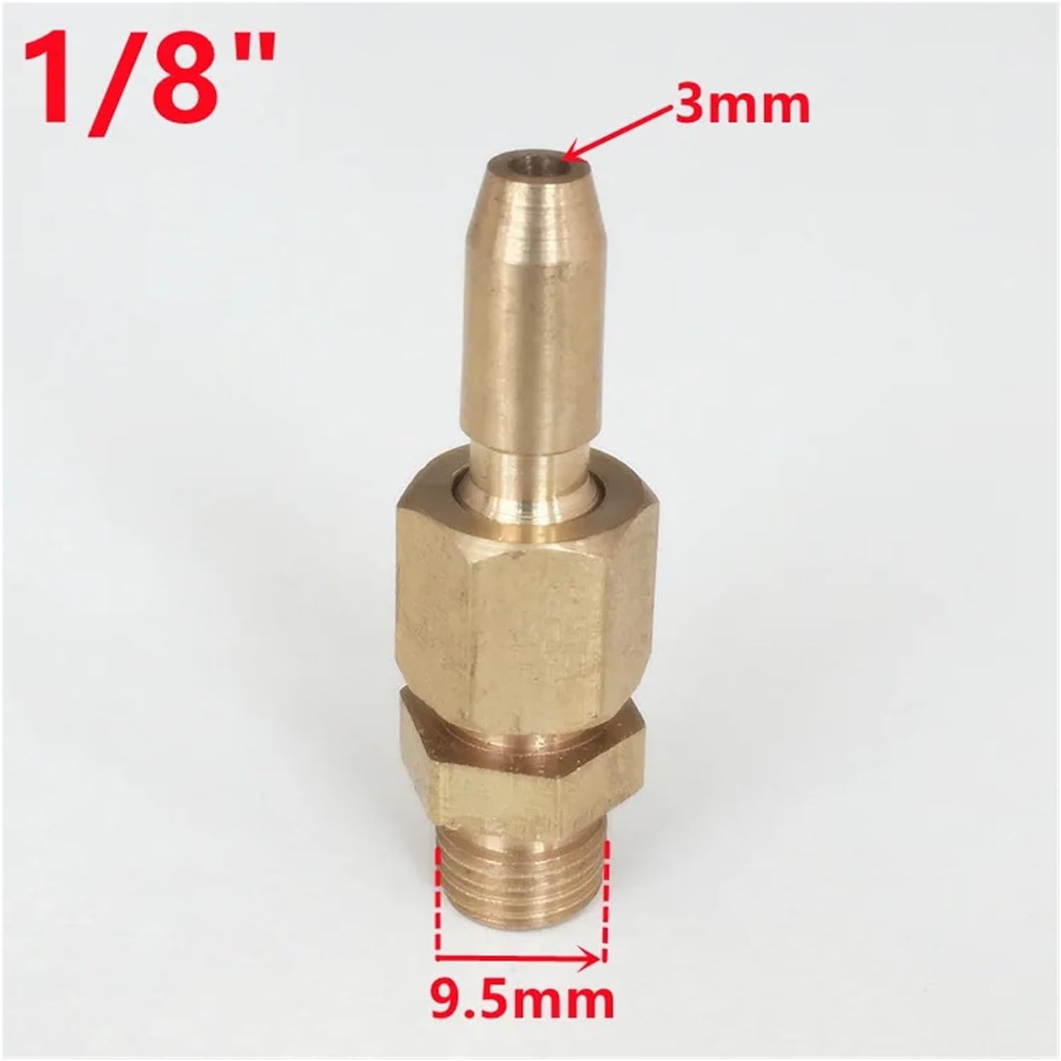 (10PCS A PACK) 1/8" 1/4" 3/8" 1/2" 3/4" Brass Gushing Spray Fountain Nozzles for Garden Pond Pool Rotating Fountain Nozzle for fountains(1l8)