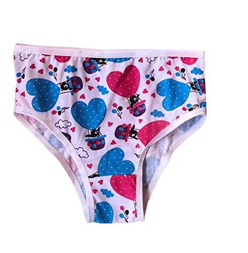 Kit Com 10 Calcinhas Infantil Estampada de Algodão (G)
