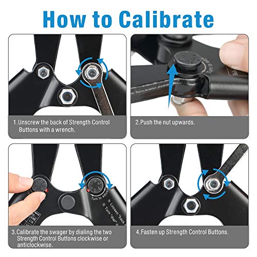 Icrimp Iws-1608B Wire Rope Crimping Tool For Aluminum Loop Sleeves, Duplex Oval Cable Ferrules 1/16’’ To 3/16’’, C/W Wire Rope Cable Cutter #TOP5