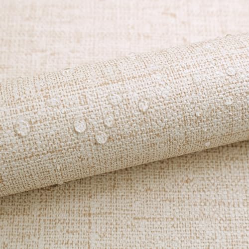 lenify Beige Grasscloth Peel and Stick Wallpaper Textured Contact Paper 15.7inch x 787.4inch Faux Linen Vintage Grasscloth Contact Paper Self Adhesive Removable Wallpaper Vinyl