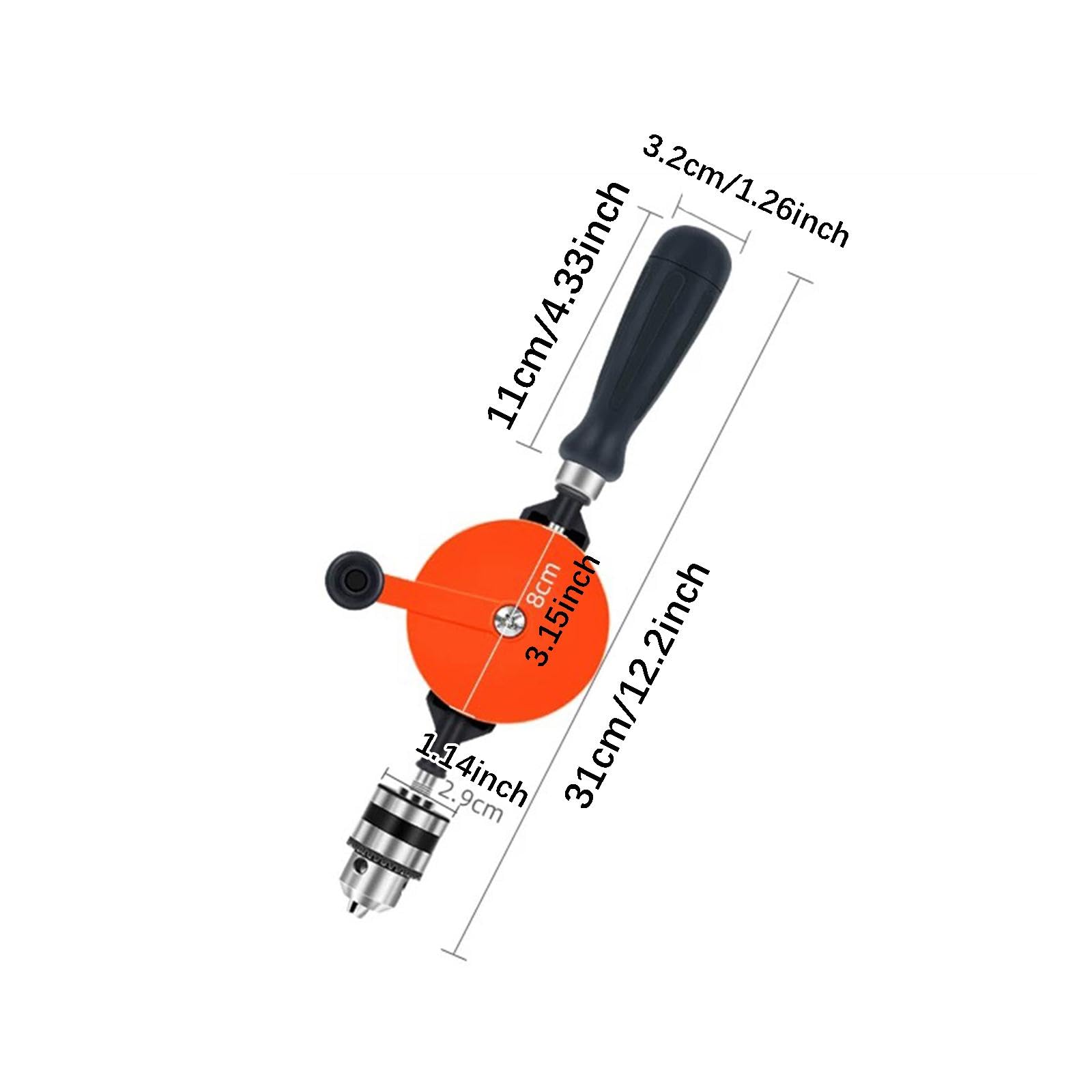Taladro Manual de Doble Velocidad Fácil de Usar para Trabajar con Madera, Acero Y Metal. Una Herramienta Portátil Ideal para Proyectos de Bricolaje Y, estilo a