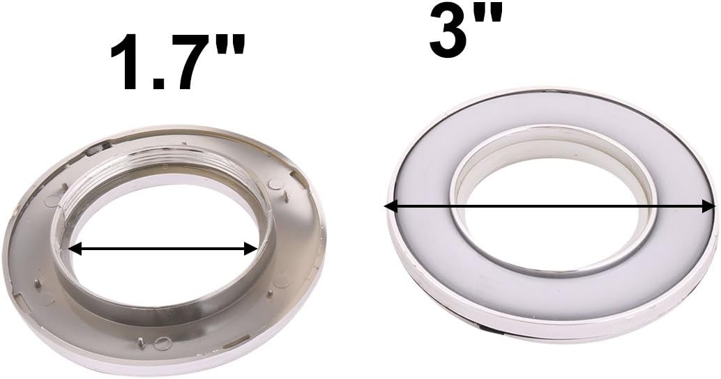 Acrylic Home Bedroom Round Window Curtain Rod Hanging Eyelet Ring 40pcs Light Gray (id: 3e0 35f 9dc 326 5b2
