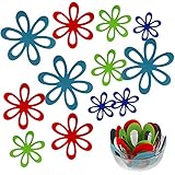 Felt Pan Separators, Set of 20 & 4 Different Sizes, Flower Glass Bowl Separators/Dish Separators...