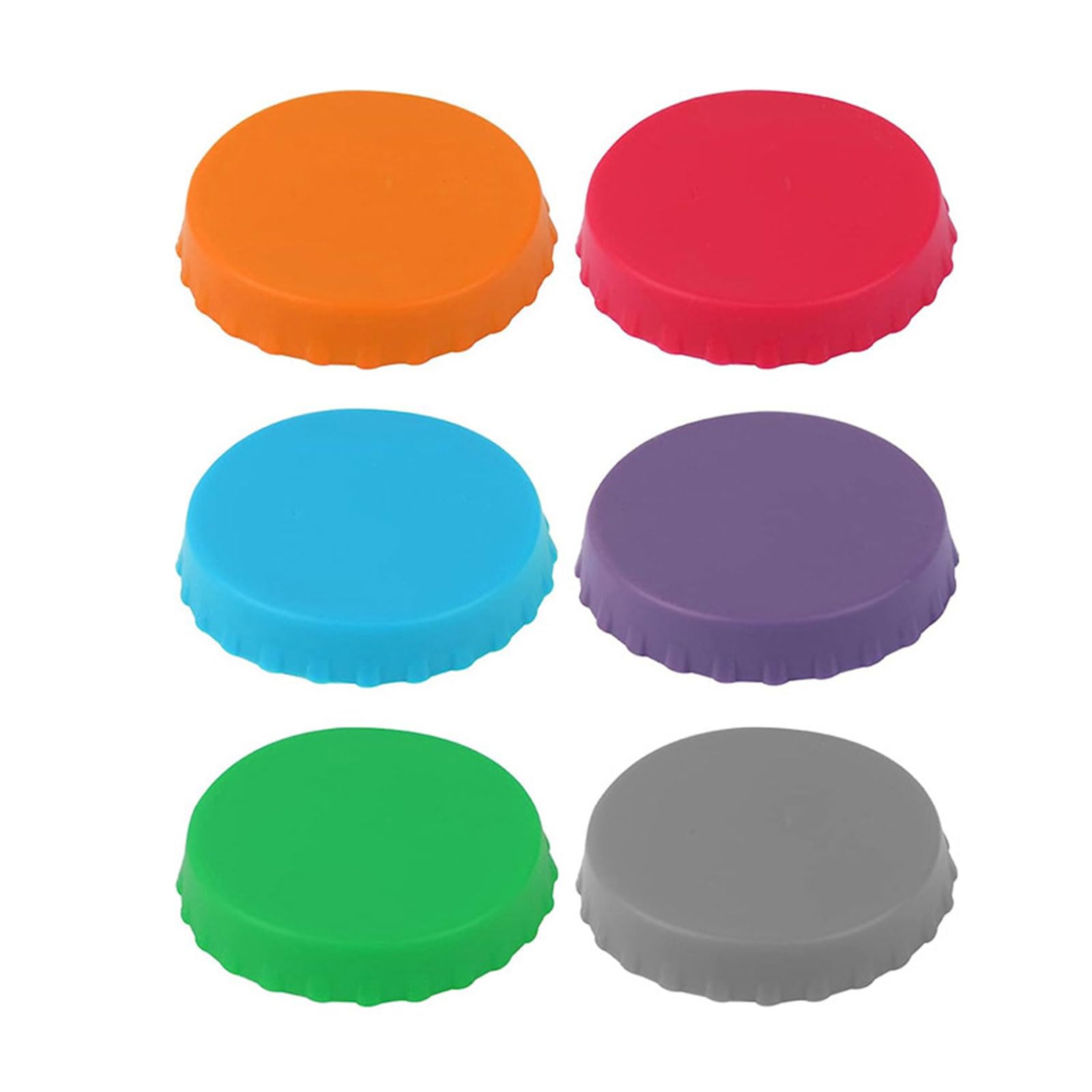 6Pcs Food Grade Silicone Can Sealers Spill Proof Beverage Lid Covers for Outdoor Use Sealers for Picnics Beverage Covers