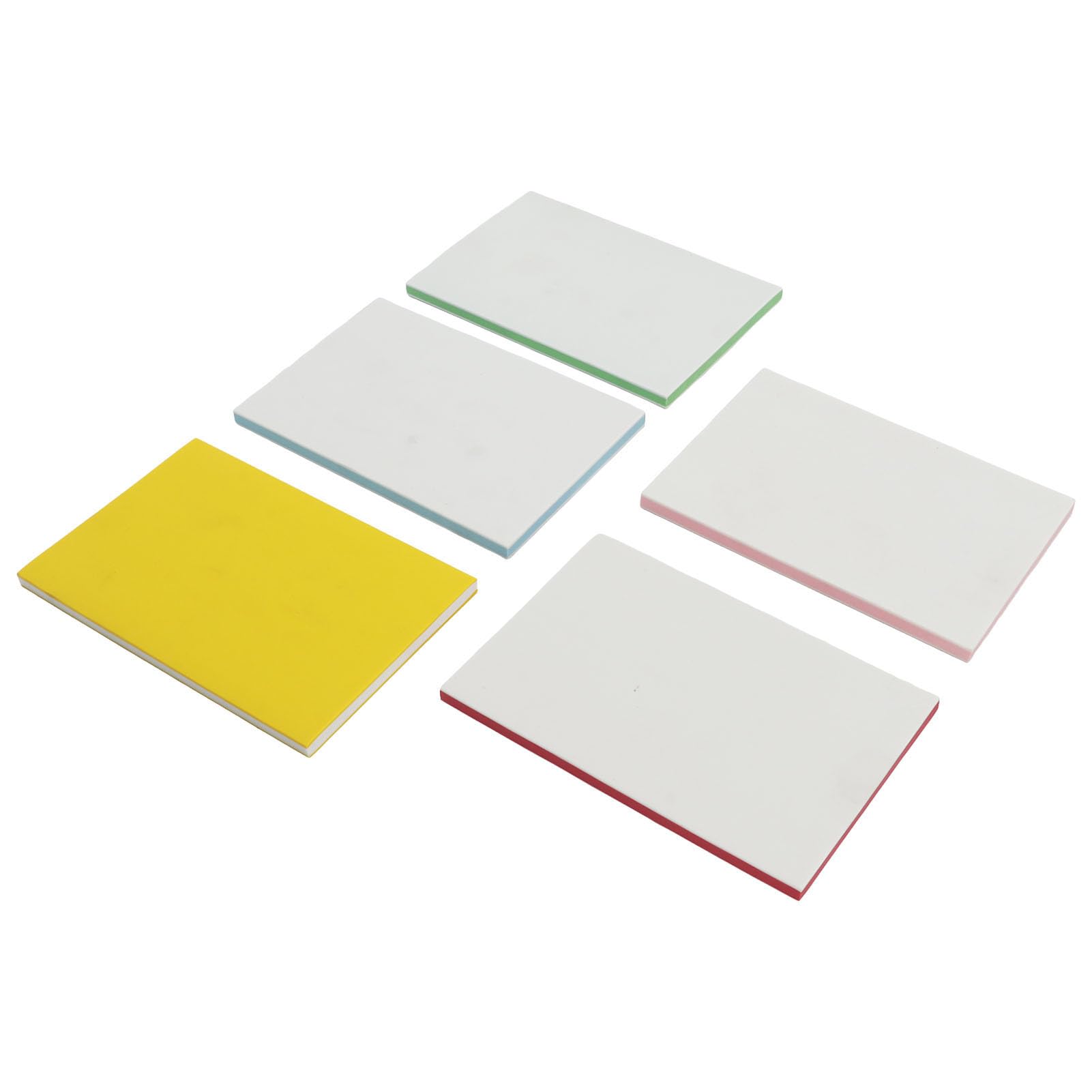 5PCS Rubber Carving Blocks Colourful Sandwiching Double Sided Block for Stamp Soft Rubber Crafts Soft and Easy to Carve 5×5cm
