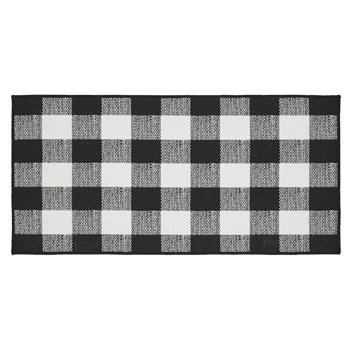 Set 2 Tapetes VHC Brands Buffalo Check Negro 17x36 y 17x48 in miniatura 6