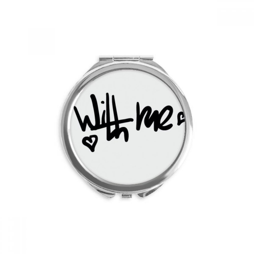 Miroir rond maquillage avec moi de poche compact imprimé multicolore - 5
