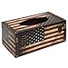 MyGift Refillable Tissue Box Holder Cover Decorative Vintage Patriotic American Flag Design Home Decor