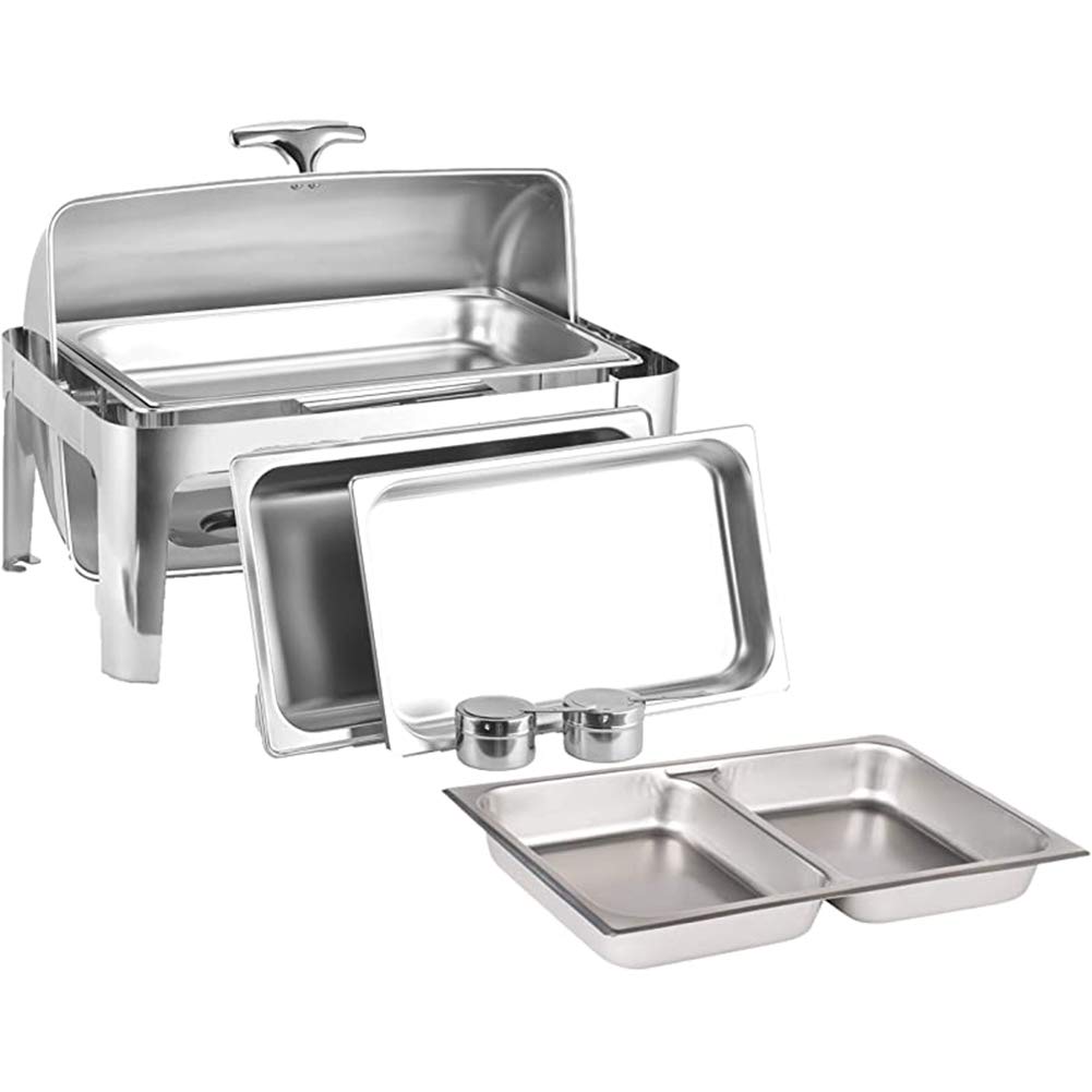 Chafing dish rectangulaire réchaud de buffet 9L avec bac à eau et nourriture