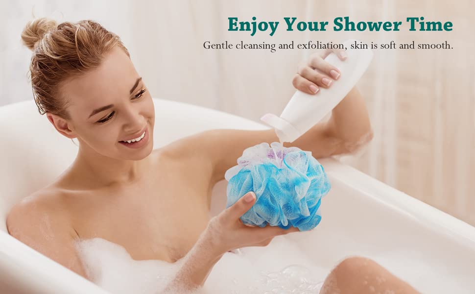 Image of Shower Cap Reusable Waterproof for Bathing Swimming (2)| Loofah for bathing Men and Women (2)| Body Wash Face Sponge (1)| Pumic Stone Foot Elbow Scrubber (1) Combo of 4 (unit 6)