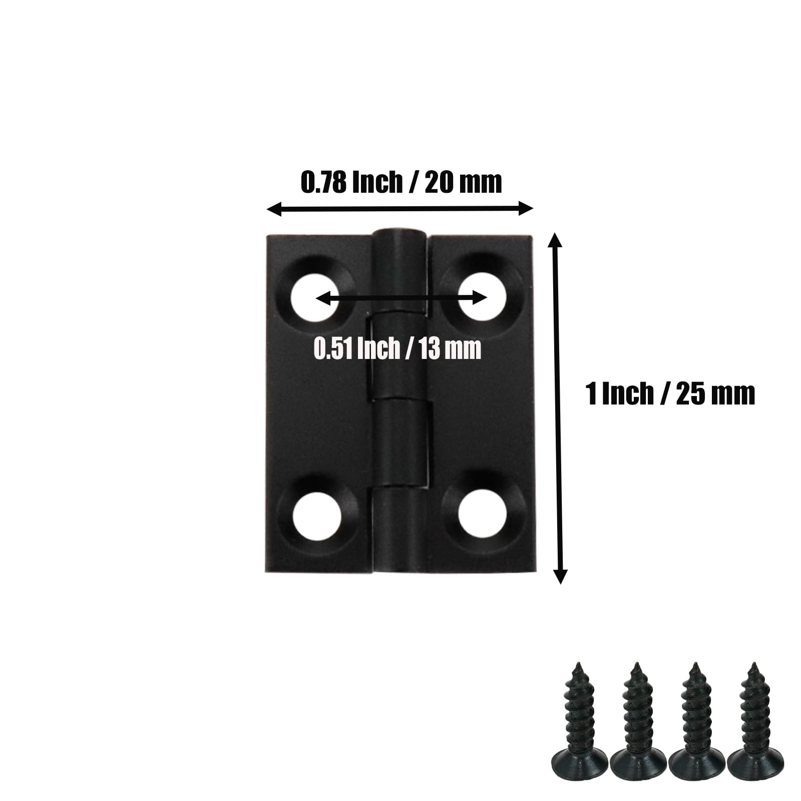 Mcredy Lot De 2 Charnières De Porte Pliables En Laiton Massif 7,6 X 2