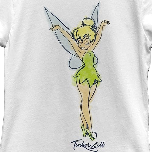 Disney Little, Big Tinkerbell Tink Watercolor Girls Short Sleeve Tee Shirt2