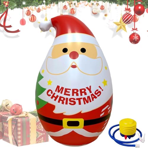 Père Noël gonflable avec base gobelet stable pour décoration extérieure - 8