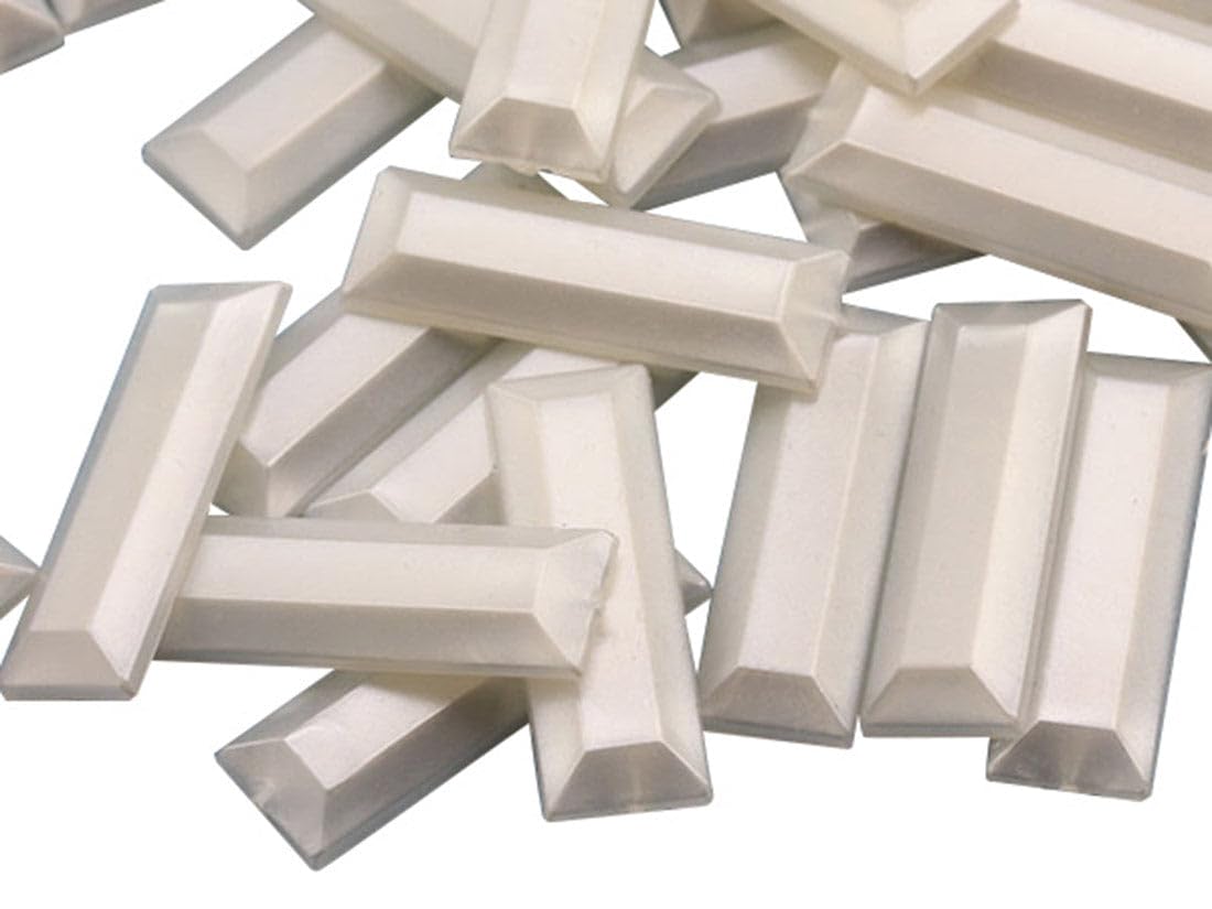 Allstarco Pearl (Molded) .Prl 22X7mm Baguette Flat Back Rectangle Acrylic Rhinestones Plastic Gems For Crafts Costume Embelishments Card Making Jewels Jewelry Making Cosplay Jewels 40 Pcs