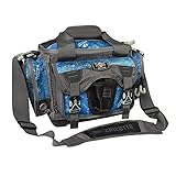 Calcutta Squall Tackle Bag | Mossy Oak Shoreline Pattern | 4 3600 Tackle Boxes | Durable Fishing Tackle Bag | Removable Shoulder Strap | External Storage Pockets