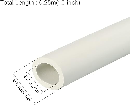 Miniatura 2 de MECCANIXITY Mangos de mango de tubo de espuma de 0.866 in (78 pulgadas) ID 1.260 in de diámetro exterior 10 pulgadas, blanco para utensilios,