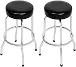 Duramex 2PCS Tabouret de guitare Taboureau de bar pivotant Garage Siège de magasin, Noir 16" L x 16" W x 30" H