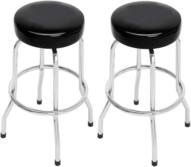 Duramex 2PCS Tabouret de guitare Taboureau de bar pivotant Garage Siège de magasin, Noir 16" L x 16" W x 30" H
