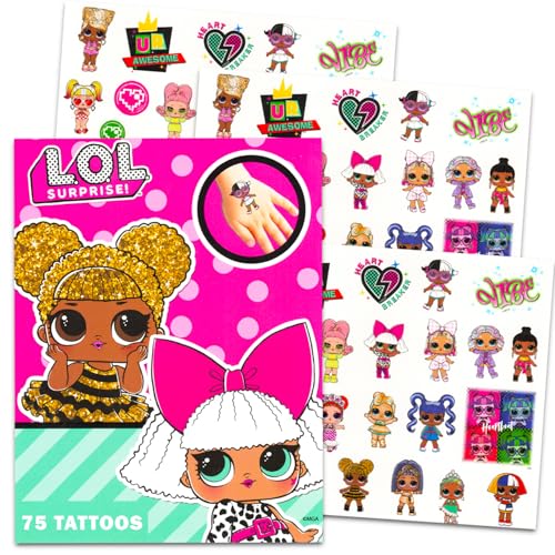 75 Pcs LOL Surprise Temporary Tattoos for Girls Bundle image 3