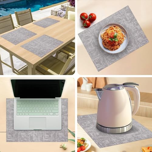 Quineehom Faux Leather Placemats Set Of 6 thumb #6