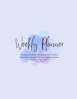 Weekly Planner: Set up your goals easily, then monitor your progress.