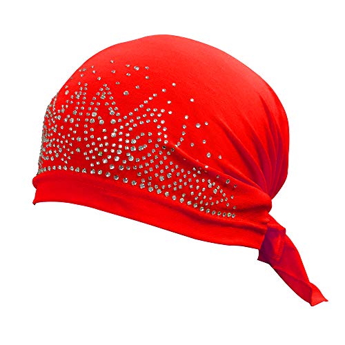 Beauty Town Headwrap Scarf Stretch Spandex Rhinestone Hair Wrap Head Tie Scarf