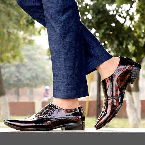 Image of GAUTAMFIT Men's Formal Classic Derby Lace-Up Formal Shoes for Office, Party,Wedding | Dress Shoes | Extra Cushioning Insole | Lightweight & Comfortable Stylish Shoes