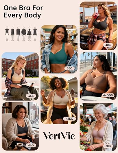 Image of Vertvie Jelly Bras for Women No Underwire Minimizer Support