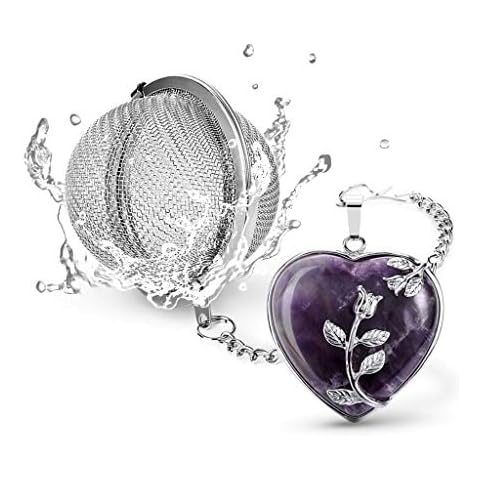 TeaSanavie Amethyst Crystal Tea Infuser Cover