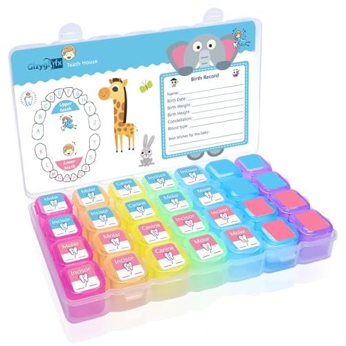 Image of Glzyglyfx Tooth Fairy Box, Tooth Keepsake Box, Stores Lost Teeth for Kids,Baby Teeth Storage for Boys and Girls，PP Material Tooth Holder for Kids Baby Shower & Birthday Gift Keeping The Child Memory.