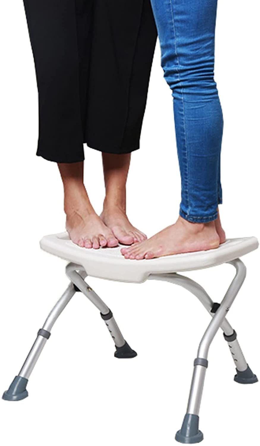 Tabouret de bain ergonomique pliable et siège de douche antidérapant avec poignées