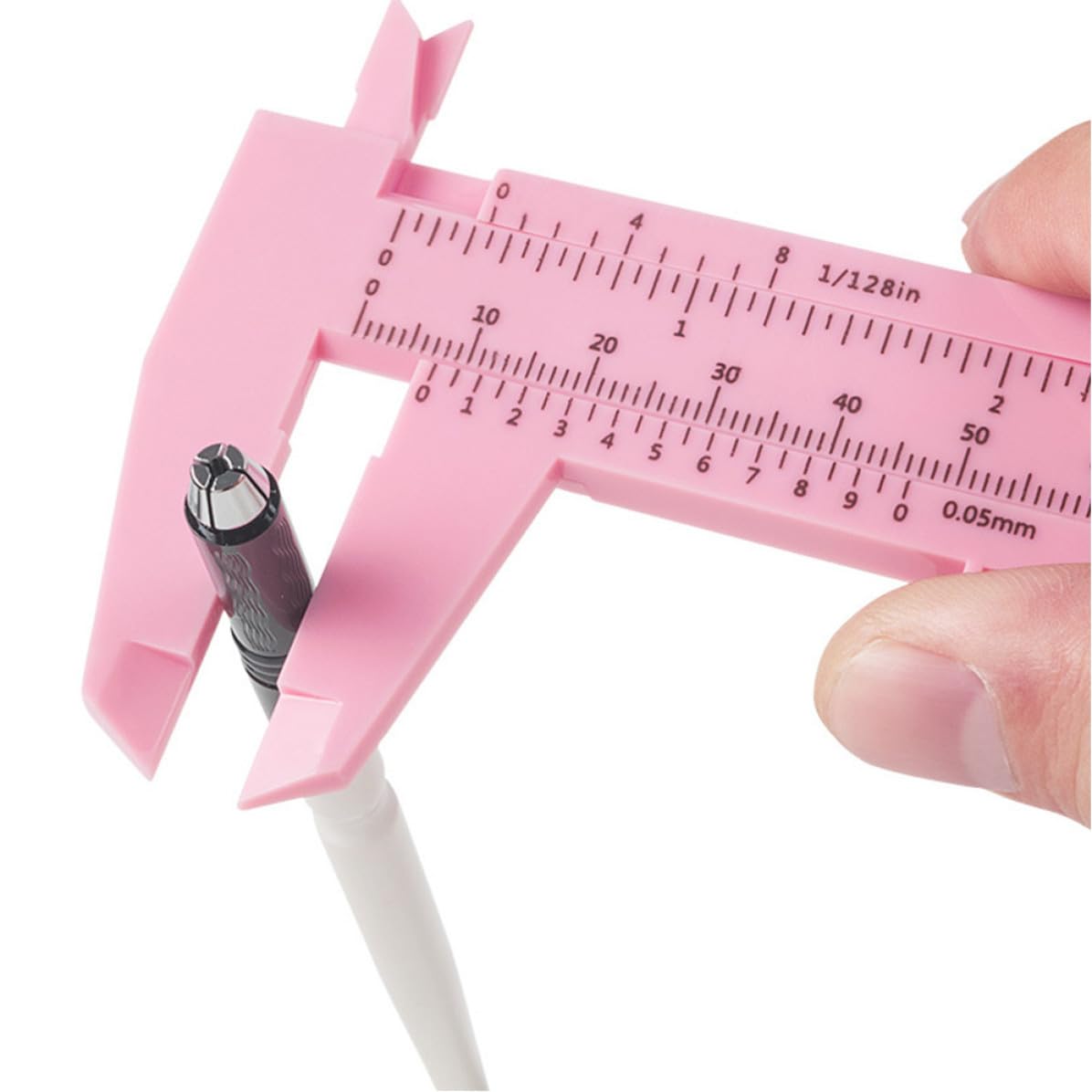 6pcs Pocket Calipers Eyebrow Measuring Ruler Plastic Small Facial Calipers Convenient and Easy to Operate for Eyebrow Makeup and Personal Home Use