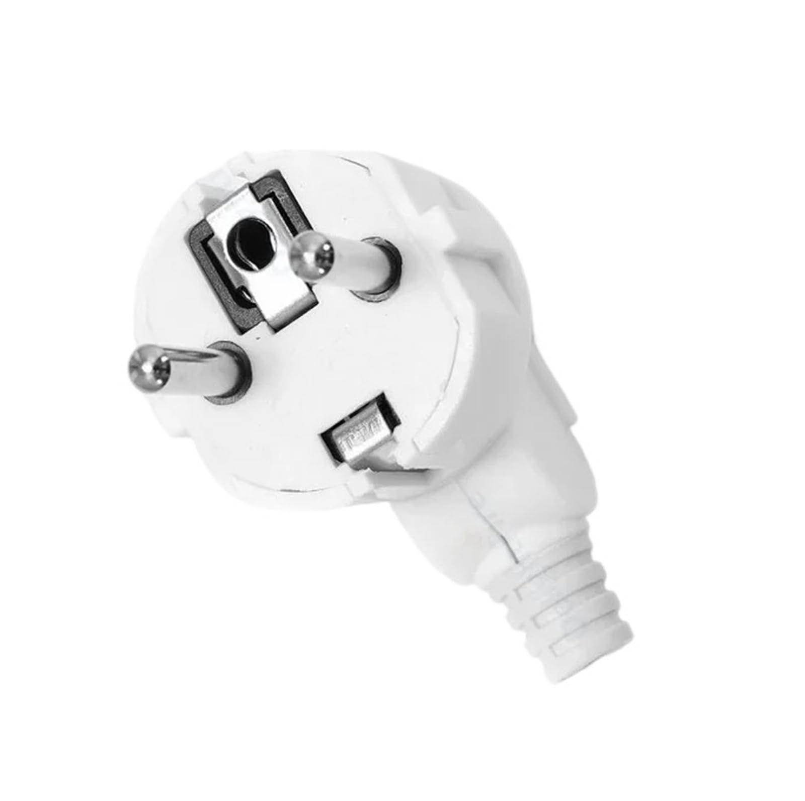 EU Plug Adapter Replacement 16A Male France Korea Germany AC Outlets Rewireable Schuko Euro Wall Socket For Power Cable(3pcs,4.8mm White)