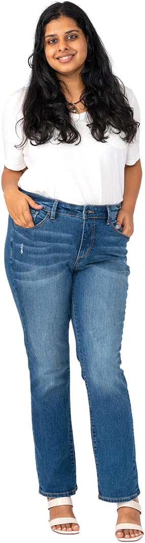 Slink - Premium Women's Plus Size Stretch High Rise Straight Jeans (Indigo)