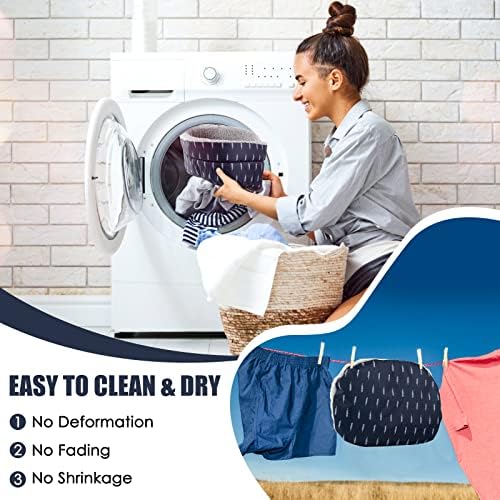 ONEJU Guinea Pig Bed, Oval Cuddler, Removable Pad, Polyester, Ideal for Small Pets, Cuddle Cup Shape, Dark Blue, Leaf Pattern - 4