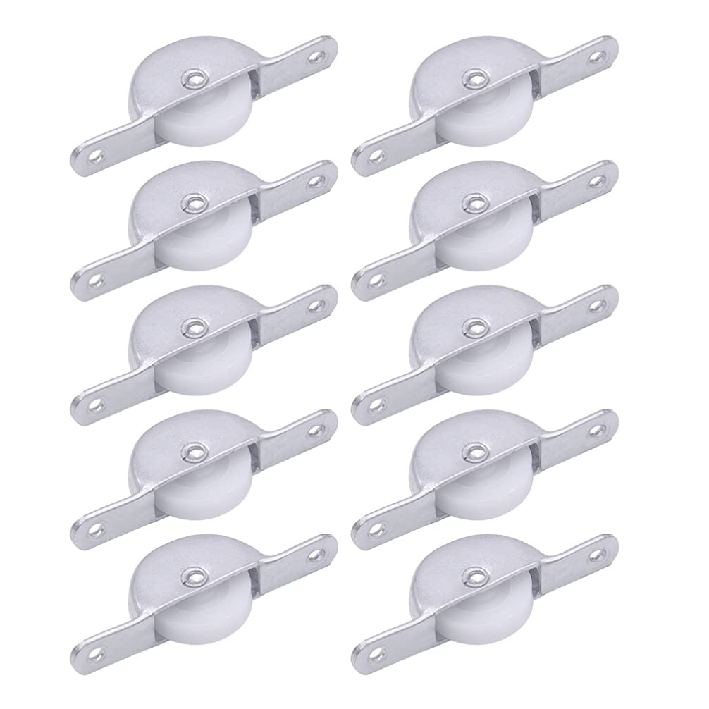 Angoily Sliding Door Track Wheels 10Pcs Plastic Closet Door Rollers Replacement for Wardrobe and Shower Doors Smooth and Stable Sliding