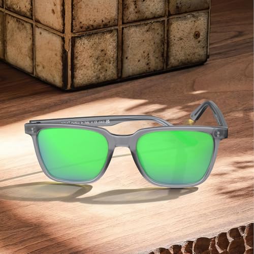 Image of CARFIA Retro Acetate Polarized Sunglasses for Men UV400 Protection Driving Outdoor Anti-Glare Sun Glasses CA5354WS