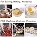 WEPSEN Hand Mixer Electric Mixing Bowls Set, 5 Speeds Handheld Mixer with 4 Nesting Stainless Steel Mixing Bowl, Measuring Cups Spoons 200W Kitchen Blender Whisk Beater Baking Supplies For Beginner