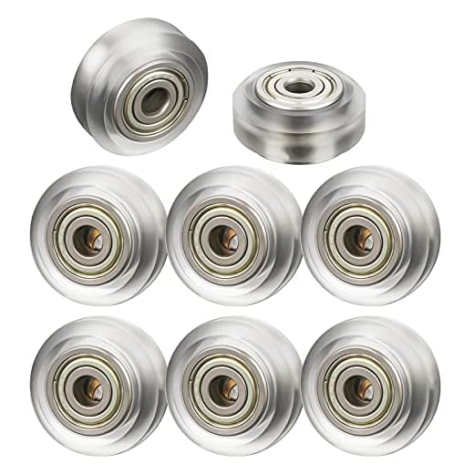 Dadabig 8 stycken 3D-skrivare V-Slots modeller remskiva 3D-skrivare POM plast spårkullager reservspår kullager passiva runda hjul för CR-7 CR-8 CR-10 CR10S Ender 3 (Ø: 5 mm)