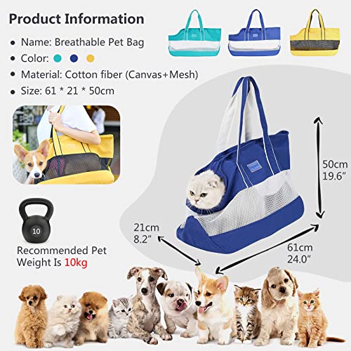 Sac de transport pour chat avec sangle de sécurité et maille - 4