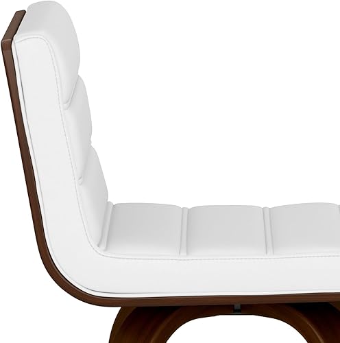 Miniatura 29 de SIMPLIHOME Lowell Taburete de bar giratorio ajustable, silla tapizada de metal de 33 pulgadas de altura del asiento en tela de aspecto de lino gris