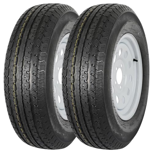 2PK Durun ST205/75R14 Radial Trailer Tire with 14'...