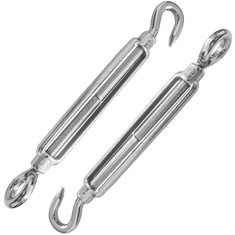 Tensores Ojal y Gancho M10 Acero Inoxidable 2 Piezas miniatura 1