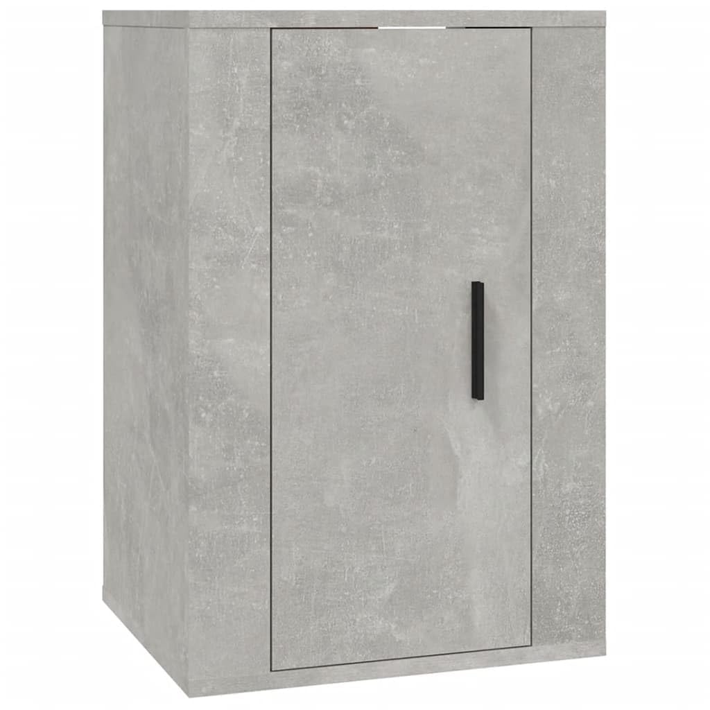 Lot de 2 armoires TV murales Gris béton 40 x 34,5 x 60 cm Étagère