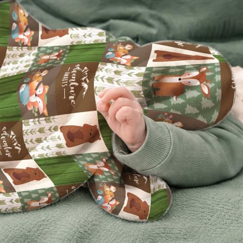 Image of Baby Blanket for Boys Girls, Woodland Animals Baby Blankets for Son Daughter, 30x40 inches Super Soft Fleece Blanket for Newborn Infant, Lightweight Bed Throw Nursery Blanket