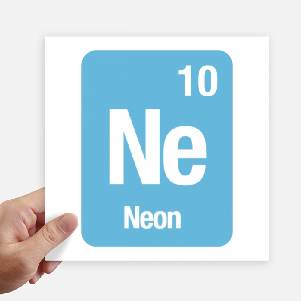 Sticker néon élément chimique pour ordinateur portable et moto au style geek