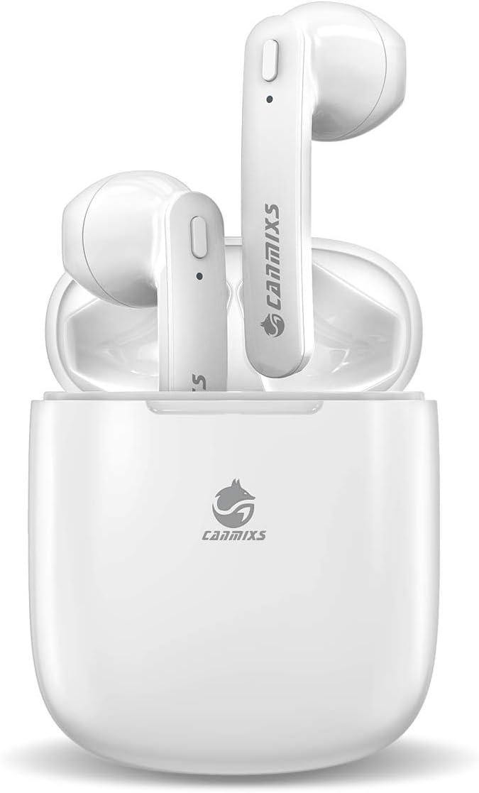 Wireless Earbuds, T12 Headphones Wireless Bluetooth 5.0 Smart Touch Control TWS in-Ear Headsets Built-in Mic Noise Cancelling for Sport & All Smartphones Mac PC Tablet